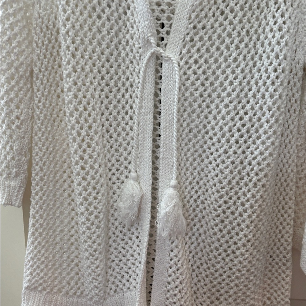 J Jill Hooded Crochet Cardigan - Picture 3 of 8